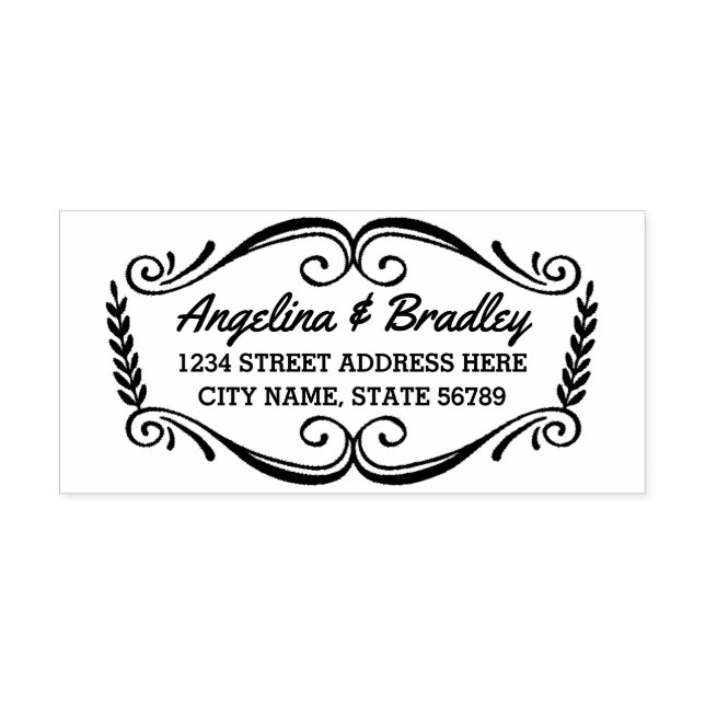 Tidlös | RETURADRESS FRIMÄRKE Självfärgande Stämpel (Design)