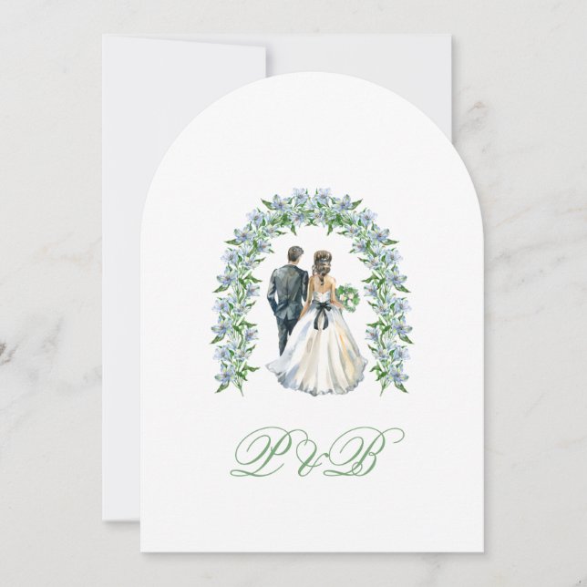 Tidlös Romans – Elegant Bröllopssamling 2026 Inbjudningar (Framsida)