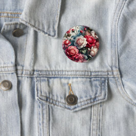 Tidlös Ros Blommig Charm Knapp