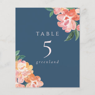 Tidlös rosa och blå blomsterbröllopsduk