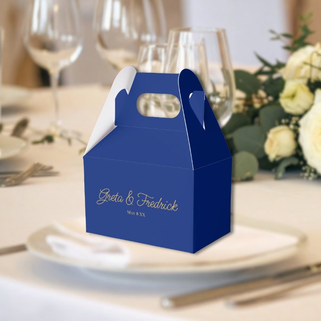 Tidlös Royal Blå och Guld Bröllop Presentaskar (Skapare uppladdad)