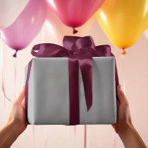 Tidlös - Silver Grått Wrapping Papper