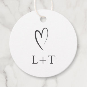Tidlös svart och vit elegant bröllop gåvor etiketter