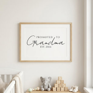 Tidlös Uppflyttad Till Mormor EST År Design Poster