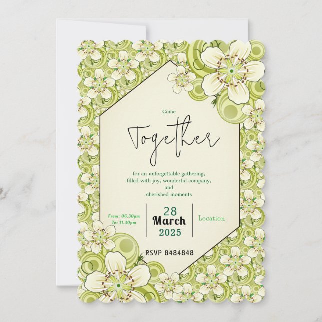 Tidlös vänskap med kärlek inbjudningar (Framsida)