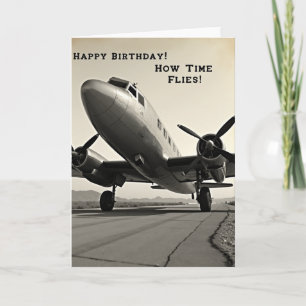 Tidlös Vintage Flygplanskort Kort