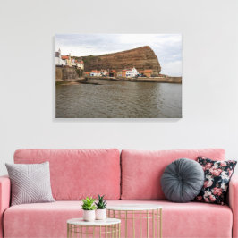 Tidlösa charm hos Staithes hamn Canvastryck