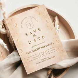 Tidlösa Måne Och Stjärnor Quinceañera Spara Datumet