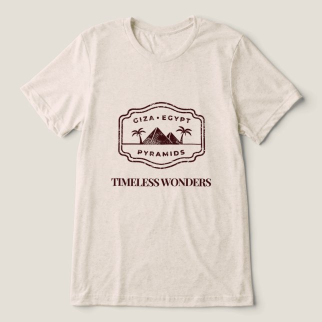 Tidlösa Under – Egyptens Pyramider T Shirt (Design Framsida)