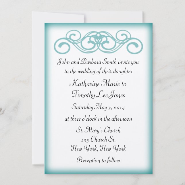 Tidlöst bröllop för krickasagarulla inbjudningar (Framsida)