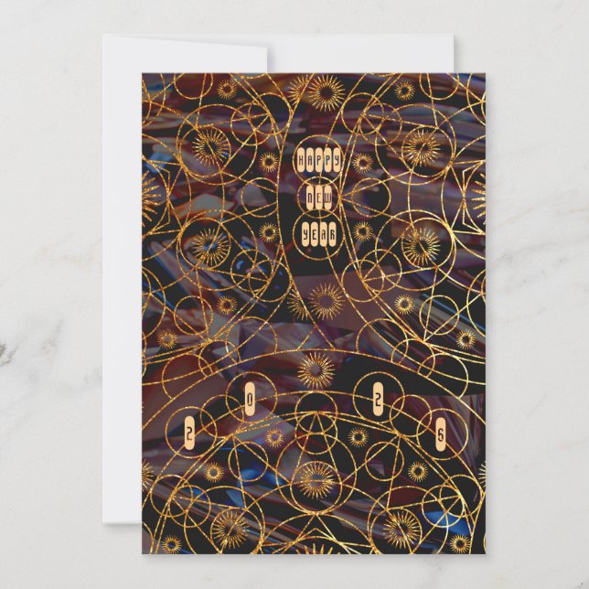 Tidmaskin tema - Gott nytt år 2026 / 20xx Julkort (Framsida)