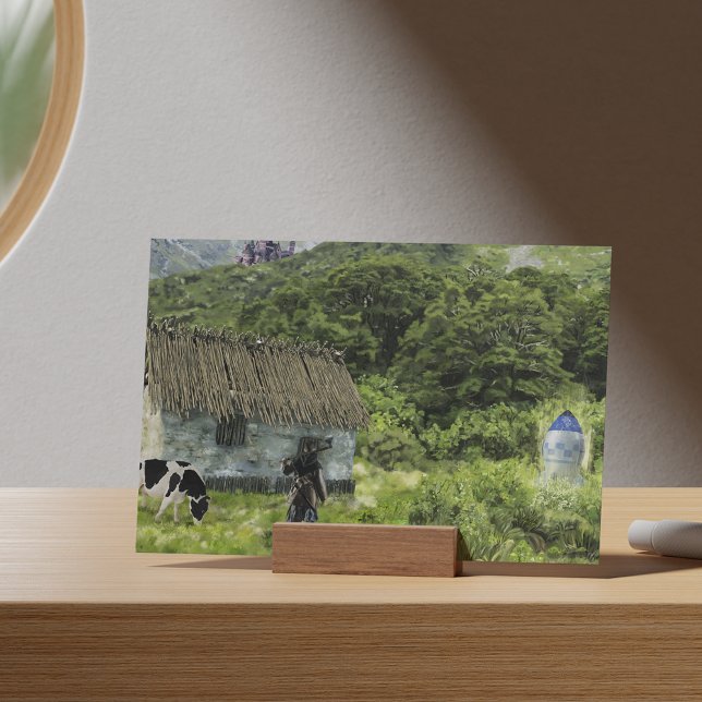 Tidmaskinen anländer vykort (Skapare uppladdad)