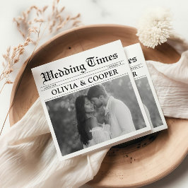 Tidning Bröllops Servetter