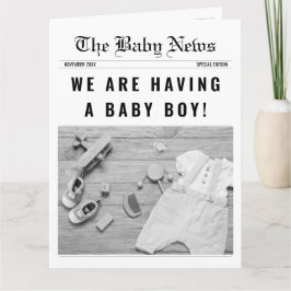 Tidning Det är en Baby Gender Reveal Kort