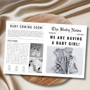Tidning Det är en Gender för Baby- Kort