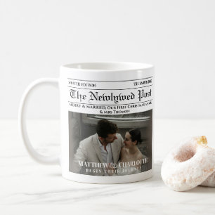 Tidning Glada och gifta Foto Kaffemugg