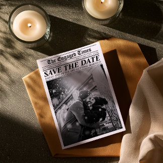 Tidning Retro Unik Rädda Datumet Spara Datumet