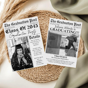 Tidning Unik Klass Av 2026 Examen Inbjudningar