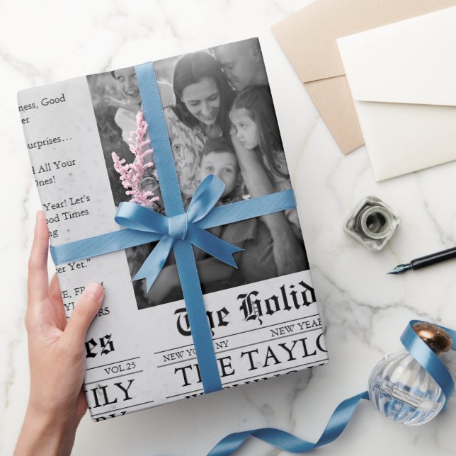 Tidning Unik Kul Nyår Foto Presentpapper (Gifting)