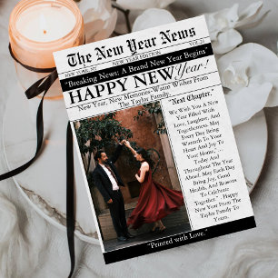 Tidning Unik Rolig Foto 2026 Gott Nytt År Julkort