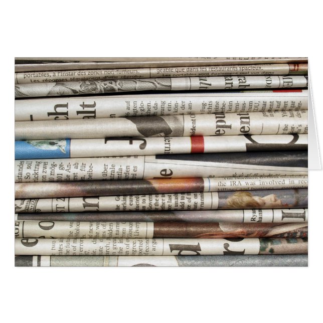 Tidningar Hälsningskort (Framsidan Horizontal)