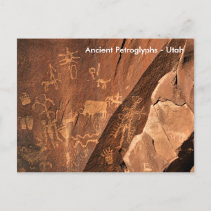 Tidningar Sten Petroglyphs Vykort