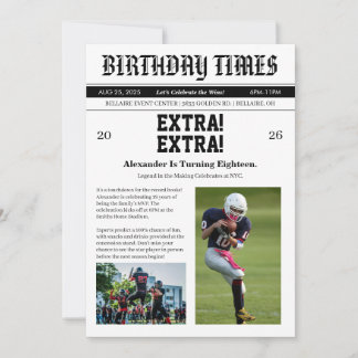 Tidningarnas Fotboll Födelsetid Inbjudningar