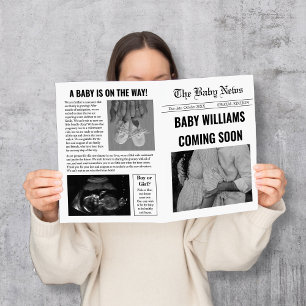 Tidningen Baby kommer snart Gravid Meddelande
