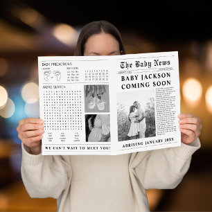 Tidningen Baby kommer snart Gravid Meddelande