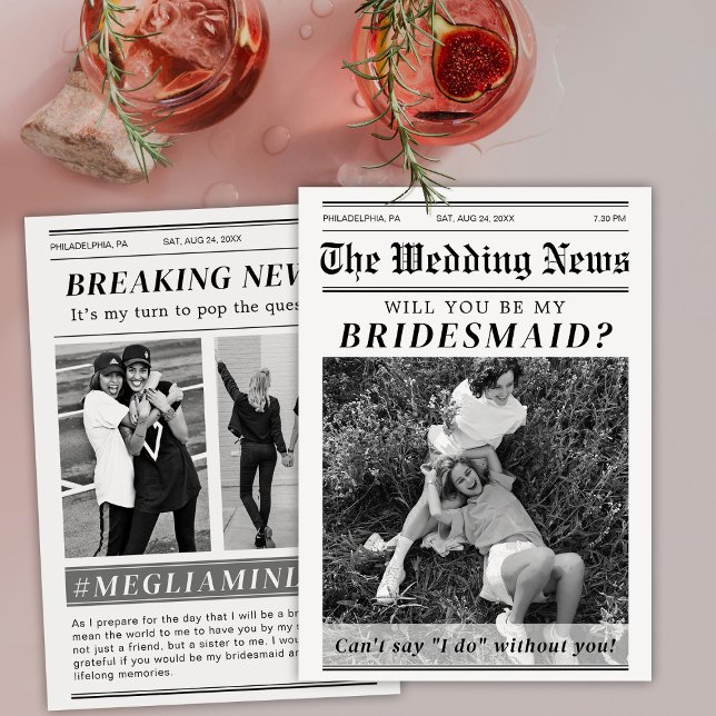 Tidningen Bridesmaid Maid of honor Frieri Inbjudningar (Skapare uppladdad)