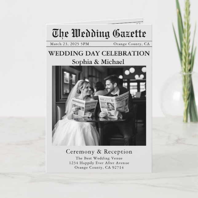 Tidningen Bröllop Inbjudan (Framsida)