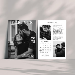 Tidningen bröllop spara datum i Editorial Calendar Inbjudningar