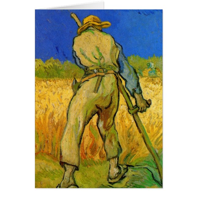 Tidningen (efter Millet) av Vincent van Gogh Hälsningskort (Framsidan)
