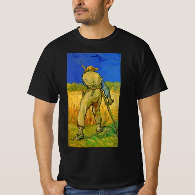 Tidningen (efter Millet) av Vincent van Gogh T Shirt (Framsida)