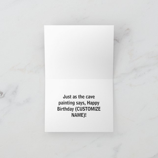 Tidningen Egyptens Cave Humous Funny Birthday Kort (Inuti)