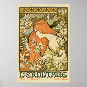 Tidningen Ermitage Art nouveau Poster