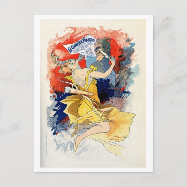 Tidningen Le courrier français vintage och Vykort (Framsida)