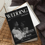 Tidningen Magazine Editorial Newspaper Bröllop spa Inbjudningar<br><div class="desc">Vi presenterar vår snyggt och sparar datumet på ett unikt sätt, designat att se ut som en tidning! Med ett vackert foto av paret lycklig på omslaget är det här datumet perfekten för att tillkännage ditt kommande bröllop och få dina gäster upphetsade för den stora dagen. Utformningen av magasinet-stil är...</div>