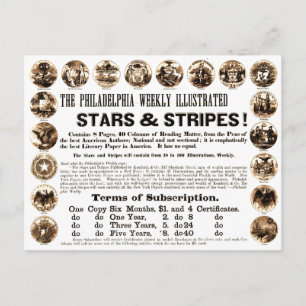 Tidningen Philadelphia Weekly 1918 Stars & Rand Vykort