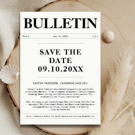 Tidningen Stil sparar datumet i bröllop i tidninge Spara Datumet