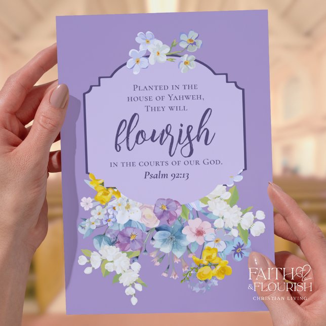 Tidningen Watercolor Vår Blommigt Scripture Church (Skapare uppladdad)