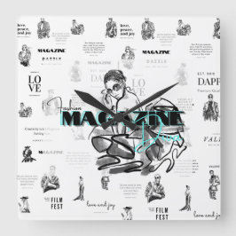 Tidningen Womans mode Fyrkantig Klocka