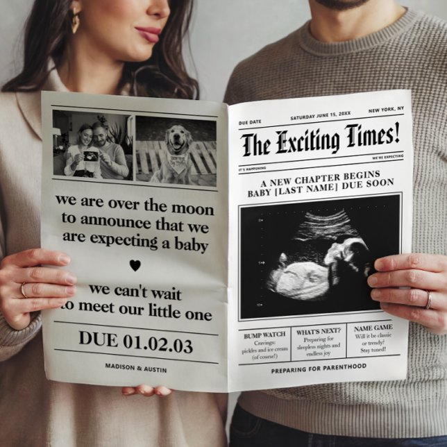 Tidningsannons för graviditet Fotografering av par Poster (Skapare uppladdad)