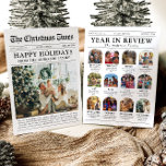 Tidningsår i granskningsfamiljen Fotojul Julkort<br><div class="desc">Vårt Arch our Year in Review Card Template är perfekten för att fira och det senaste årets högdagrar, minnen och milstolpar med familj och vänner. Det här unika julkortet i roligt, designat i snyggten "Year in Review", innehåller en samling med dina favoritfoton från helgdag. På förstasidan uppmärksammas en stor familj...</div>