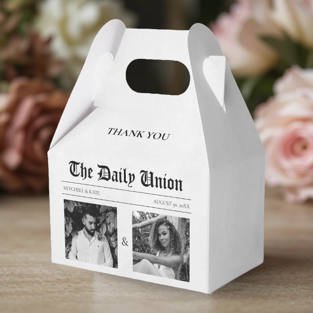 Tidningsartikel Bröllop Presentaskar (Newspaper Article Wedding Favor Boxes
)