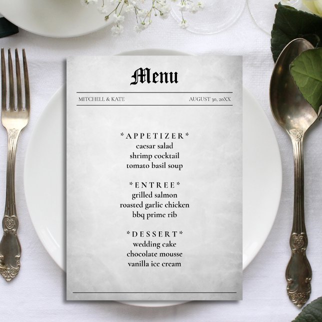 Tidningsartikel Brölloprecept Meny (Newspaper Article Wedding Reception Menu
)