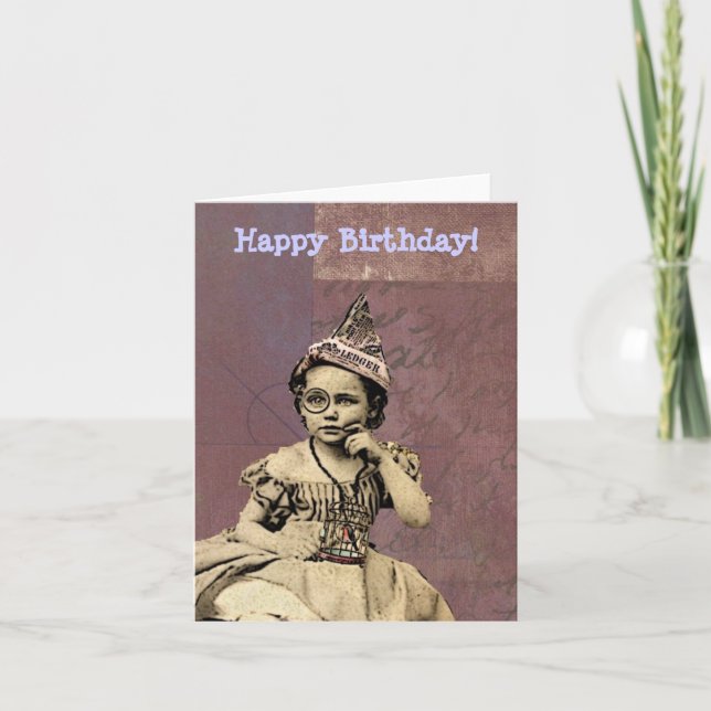 Tidningsartikel Hat Gal Birthday Kort (Framsida)