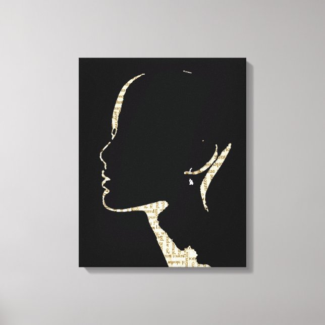 Tidningsartikel Skriv ut Mode Silhouette Art Canvastryck (Framsida)
