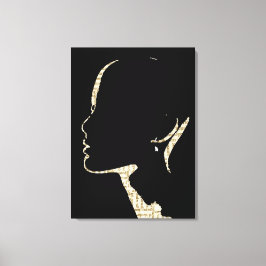 Tidningsartikel Skriv ut Mode Silhouette Art Canvastryck