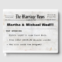 Tidningsartikel ThMeed Bröllop Guest Bok
